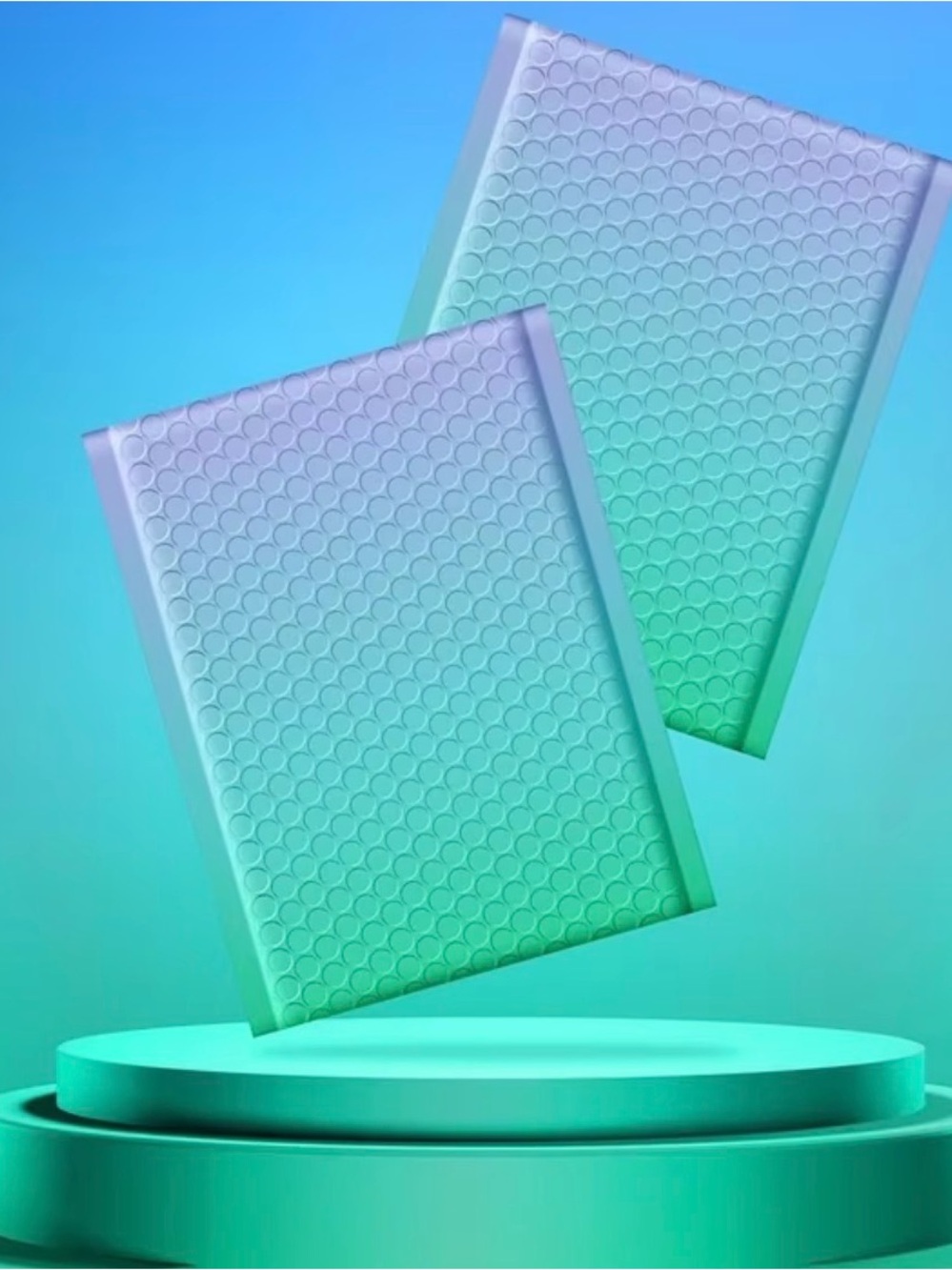 Gradient Green Ombré Bubble Mailers 6.5X9 Pack of 10 NEW
